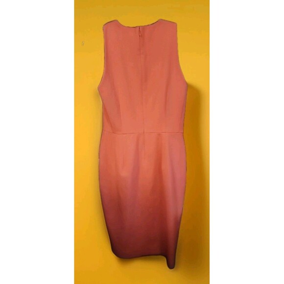 Ann Taylor Dress Coral Sheath Knee Length New Sz 2 Excellent Cr60 Work Casual - Picture 4 of 8